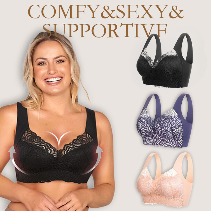 🔥LAST DAY BUY 1 GET 2 FREE(ADD 3 TO THE CART)🔥-🔥ULTIMATE LIFT STRETCH FULL-FIGURE SEAMLESS LACE CUT-OUT BRA