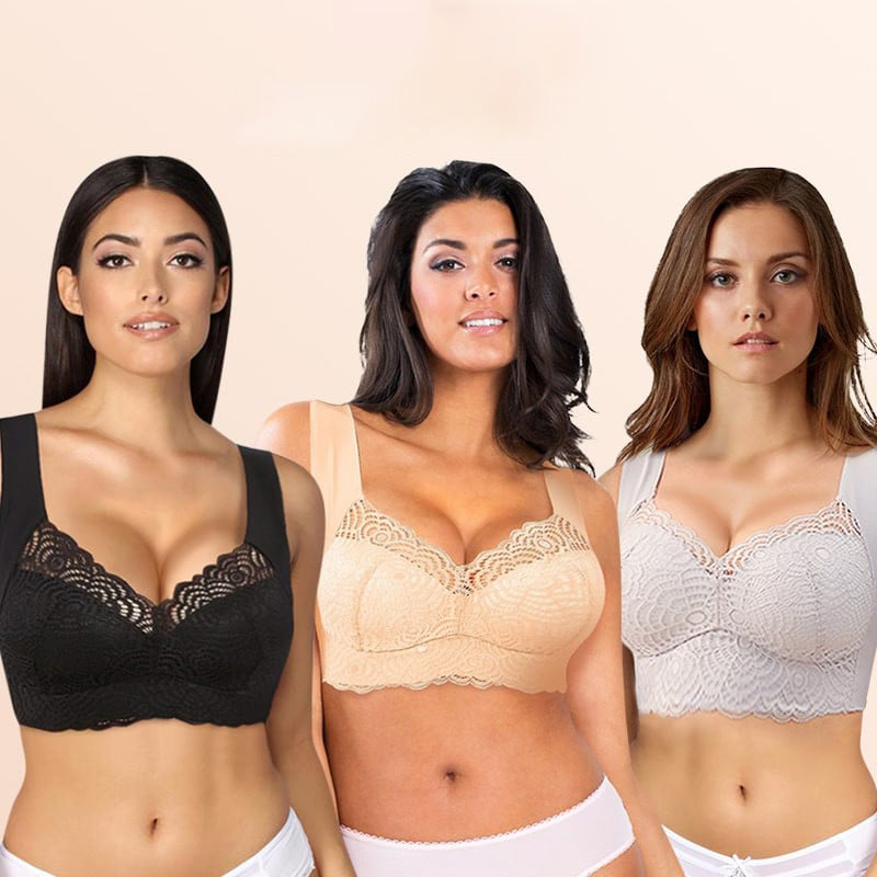 🔥LAST DAY BUY 1 GET 2 FREE(ADD 3 TO THE CART)🔥-🔥ULTIMATE LIFT STRETCH FULL-FIGURE SEAMLESS LACE CUT-OUT BRA