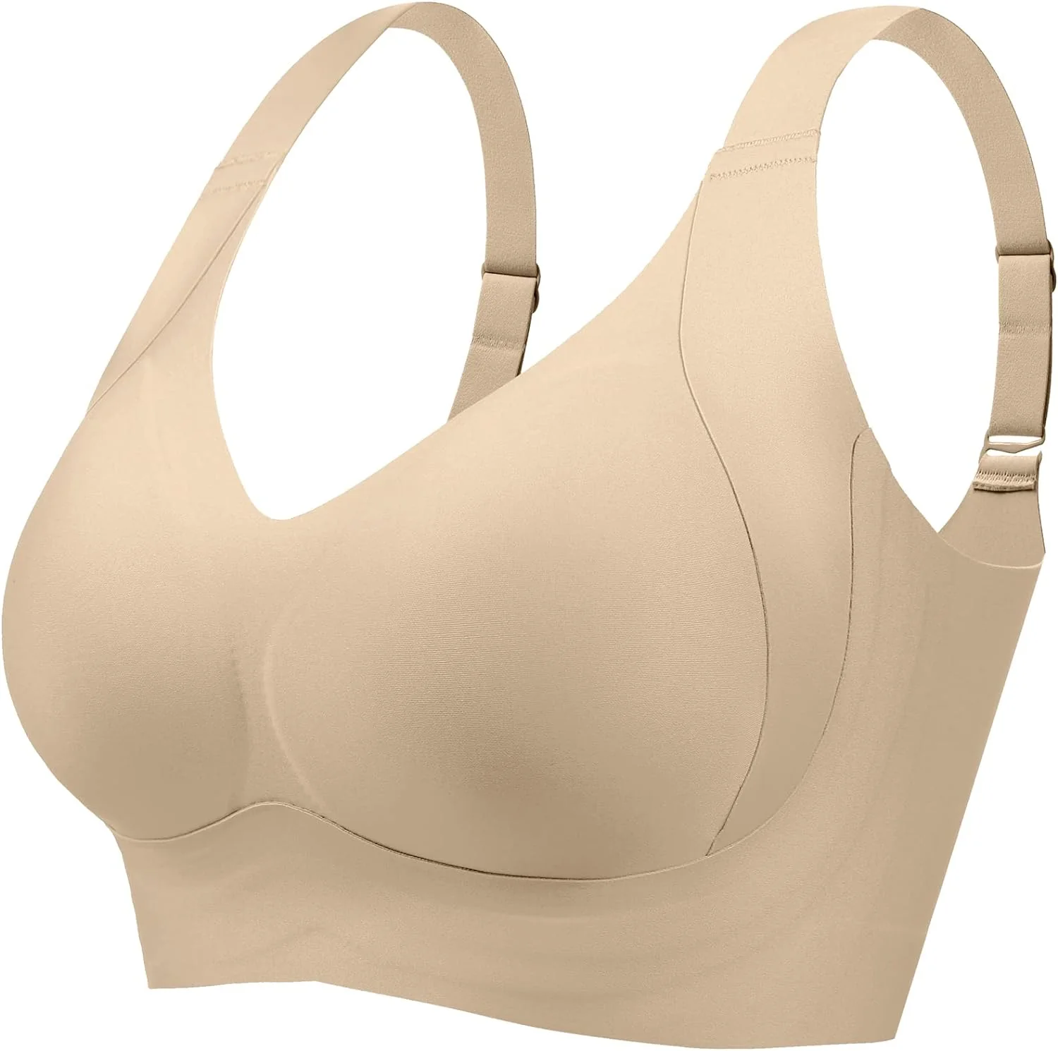 Seniorsbra®Enhanced W Support Adjustment Comfort Bra -Mocha+Black+Pink (3 Pack)