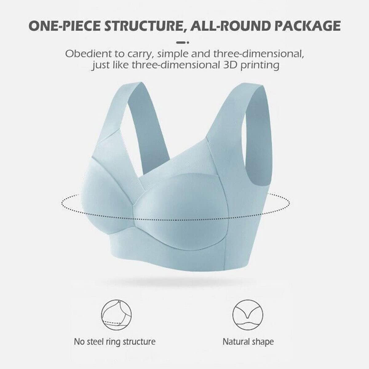 🔥Last Day Buy 1 Get 2 Free(Add 3 To The Cart)🔥-🔥Seamless Wireless Bras for Women Mesh Comfortable Padded Back Smoothing Bra