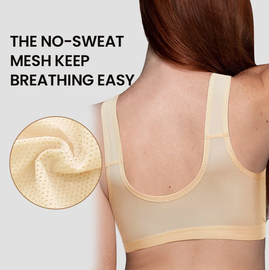 SENIORSBRA®2023 Front Button Breathable Skin-Friendly Cotton Bra-Skin