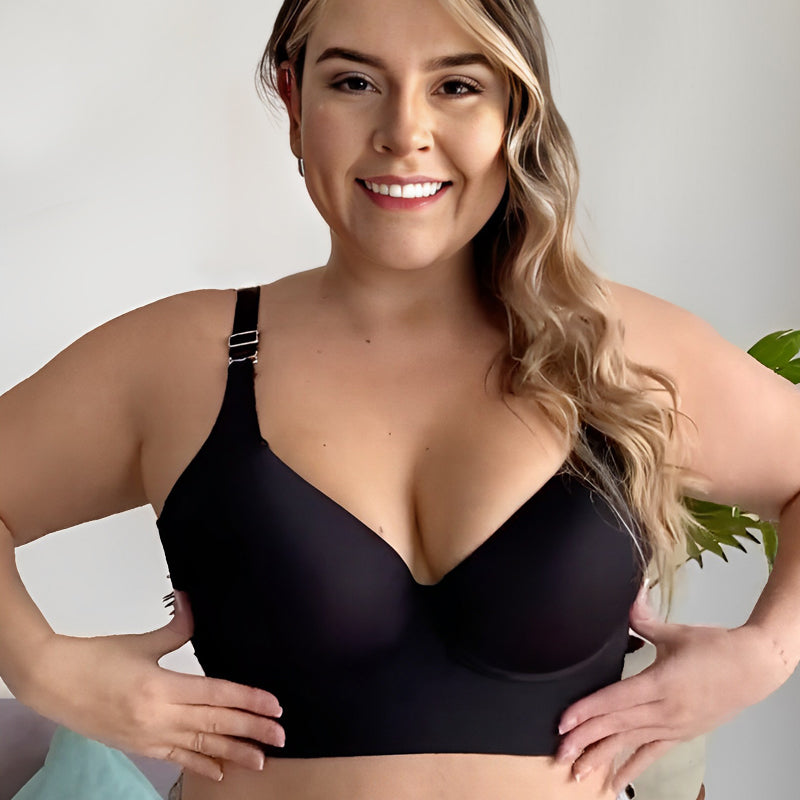 Push-Up Back Smoothing Bra-Black