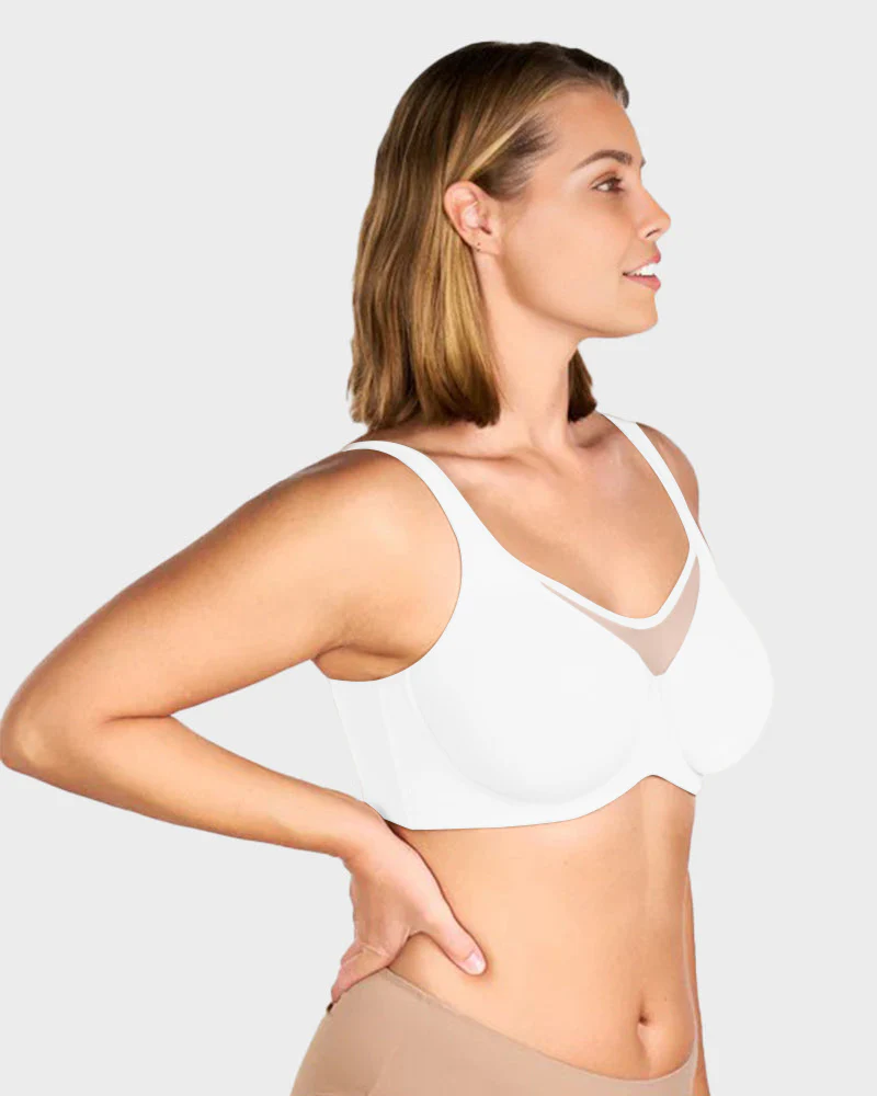 Plus Size Cooling Full Coverage Minimizer Bra -Skin+Black+White (3 Pack)