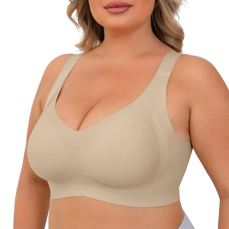 Seniorsbra®Enhanced W Support Adjustment Comfort Bra -Black+Grey+Mocha (3 Pack)