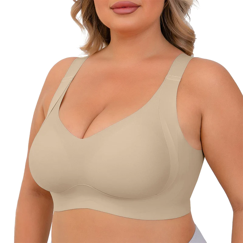 Seniorsbra®Enhanced W Support Adjustment Comfort Bra -Grey+Pink+Black+Mocha (4 Pack)
