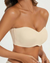 Full Support Non-Slip Convertible Bandeau Bra-Beige