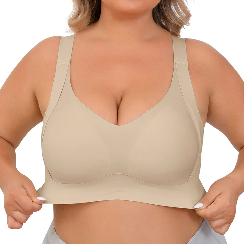 Seniorsbra®Enhanced W Support Adjustment Comfort Bra -Grey+Pink+Black+Mocha (4 Pack)
