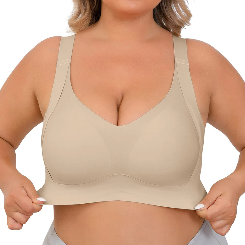 Seniorsbra®Enhanced W Support Adjustment Comfort Bra -Black+Grey+Mocha (3 Pack)