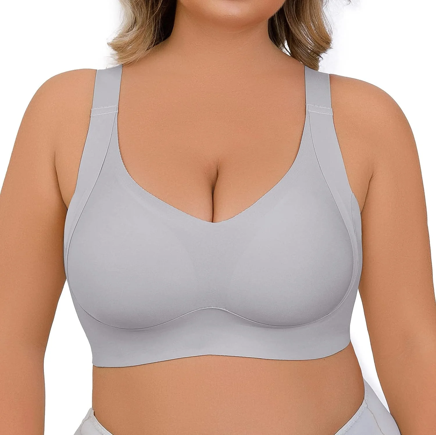 Seniorsbra®Enhanced W Support Adjustment Comfort Bra -Black+Grey+Mocha (3 Pack)