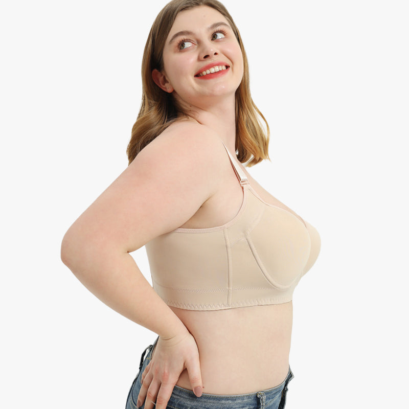 Push-Up Back Smoothing Bra - Beige(2 PACK）