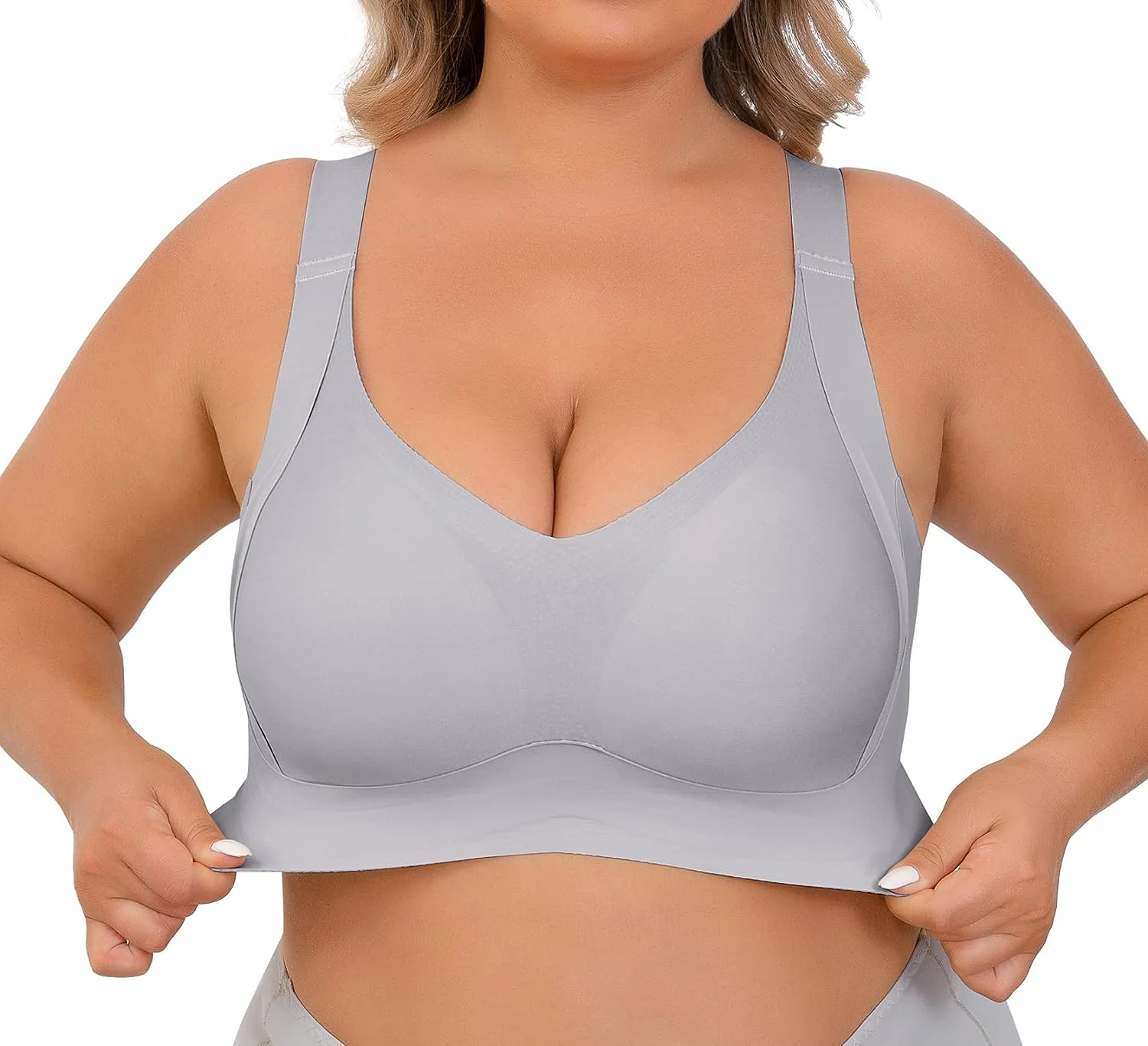 Seniorsbra®Enhanced W Support Adjustment Comfort Bra -Black+Grey+Mocha (3 Pack)