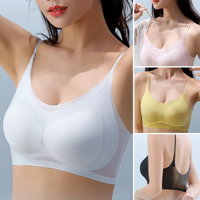 🔥LAST DAY BUY 1 GET 2 FREE(ADD 3 TO THE CART)🔥-🎉SUMMER SEAMLESS ULTRA-THIN PLUS SIZE ICE SILK COMFORT BRA