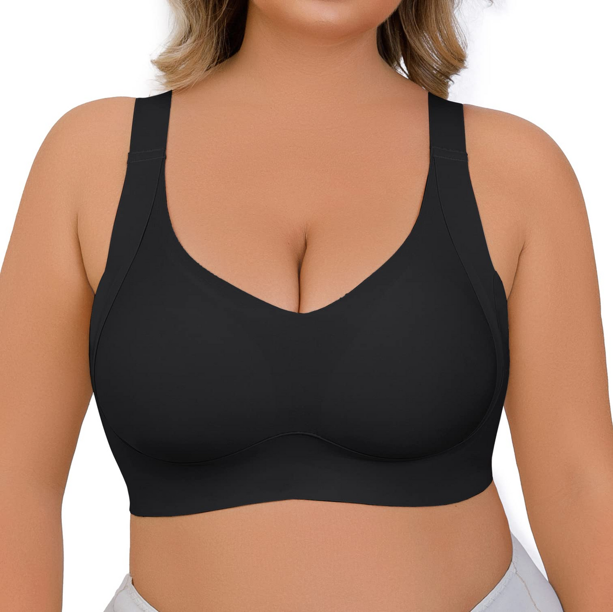 Seniorsbra®Enhanced W Support Adjustment Comfort Bra -Grey+Pink+Black (3 Pack)