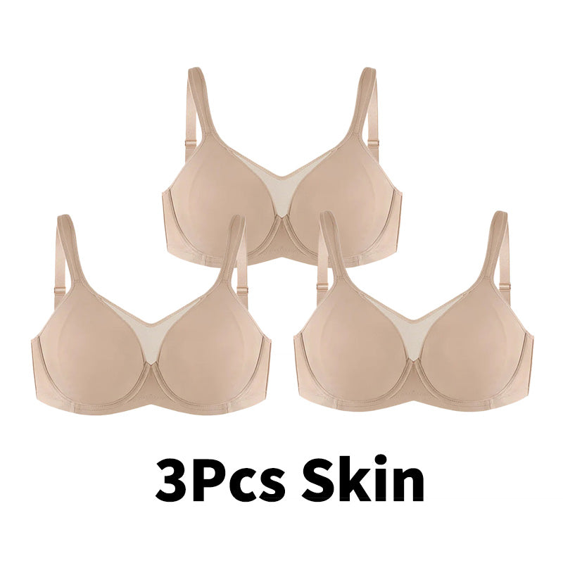Plus Size Cooling Full Coverage Minimizer Bra -Skin (3 Pack)