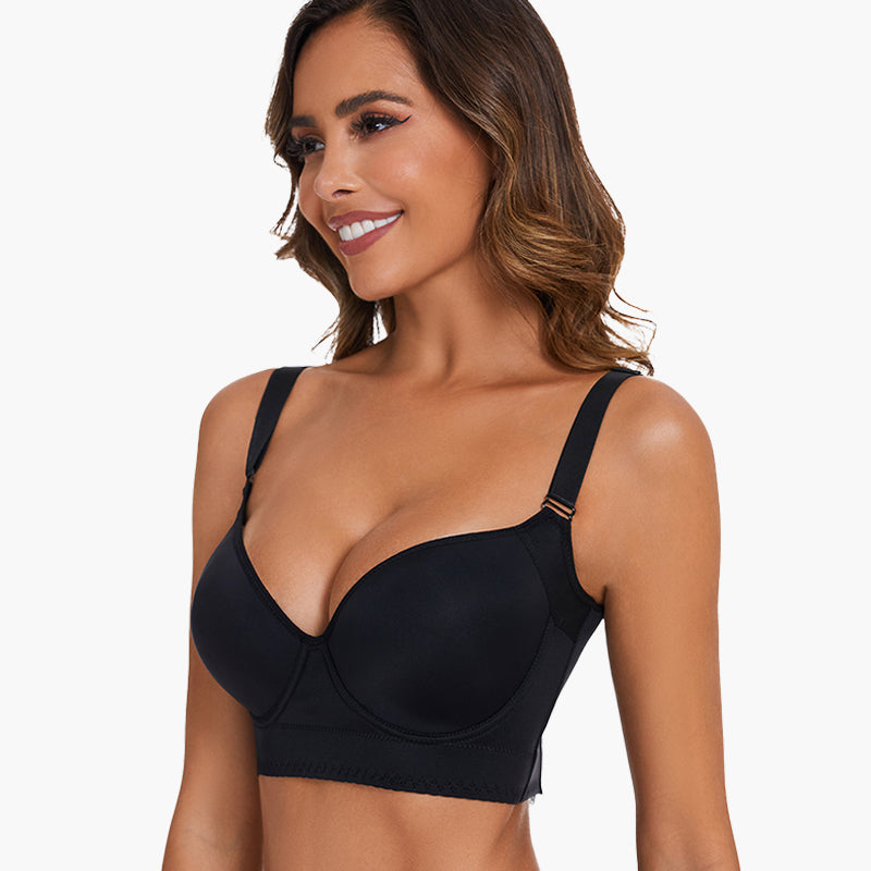 Push-Up Back Smoothing Bra-Black