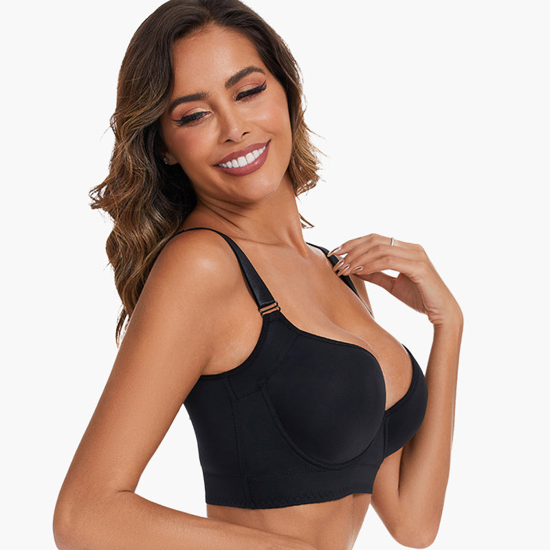 Push-Up Back Smoothing Bra-Black