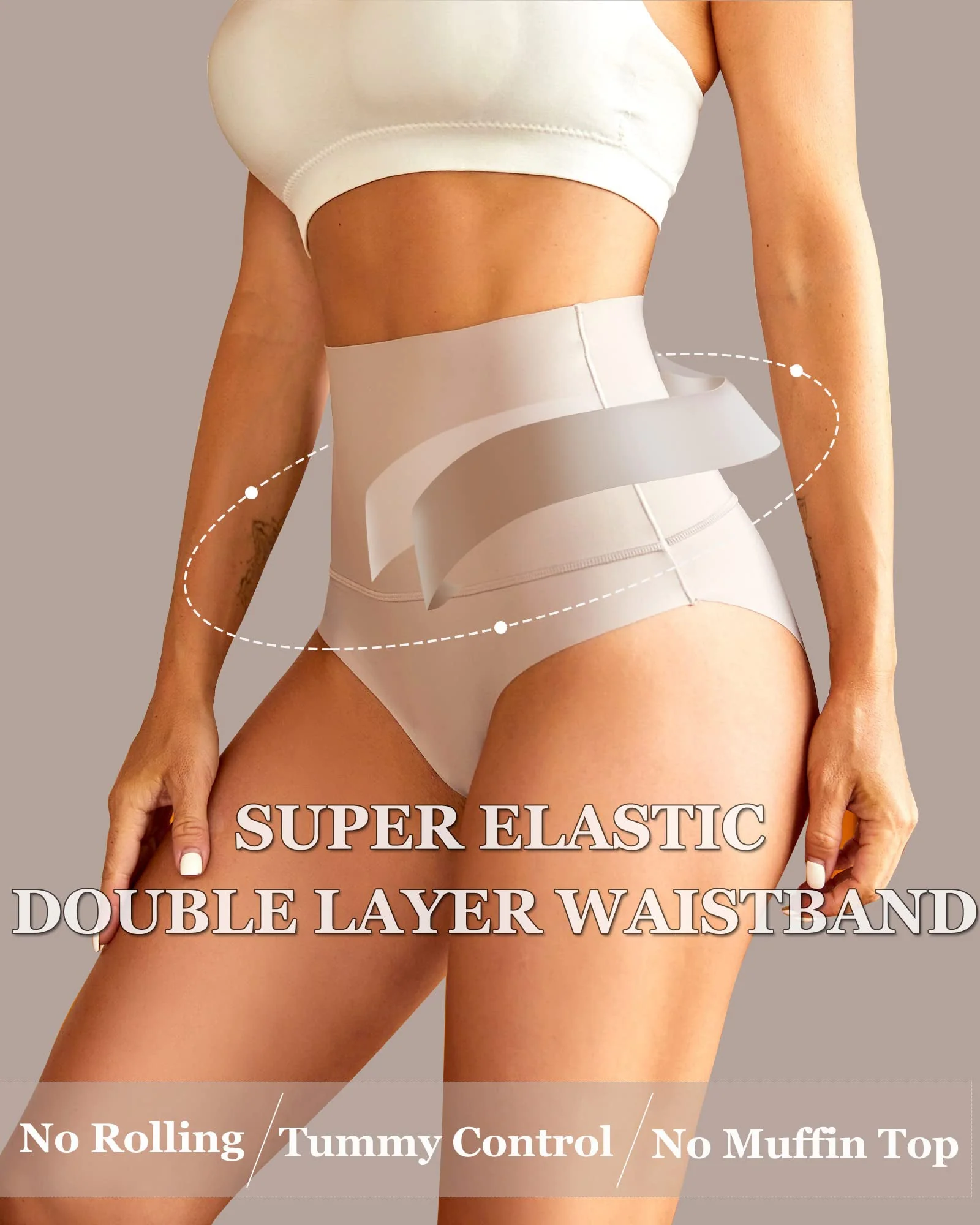 3-Pack High Waisted Tummy Control Briefs