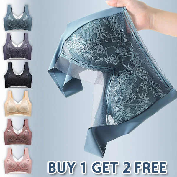 🔥Last Day Buy 1 Get 2 Free(Add 3 To The Cart)🔥-🔥Women’s Lace Silk Push Up Bra