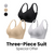 Seniorsbra®Enhanced W Support Adjustment Comfort Bra -Black+Grey+Mocha (3 Pack)