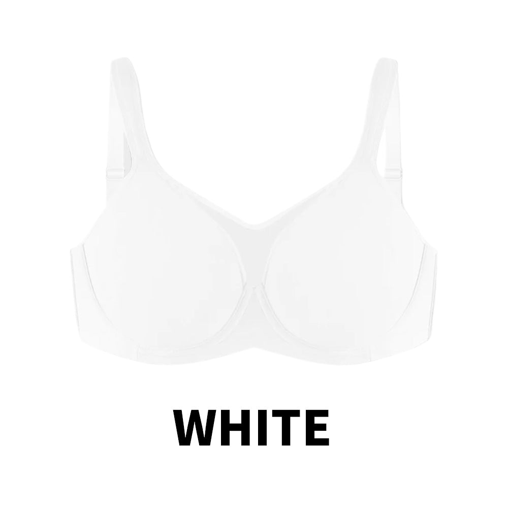 Plus Size Cooling Full Coverage Minimizer Bra -White