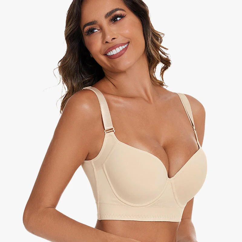 Push-Up Back Smoothing Bra-Beige