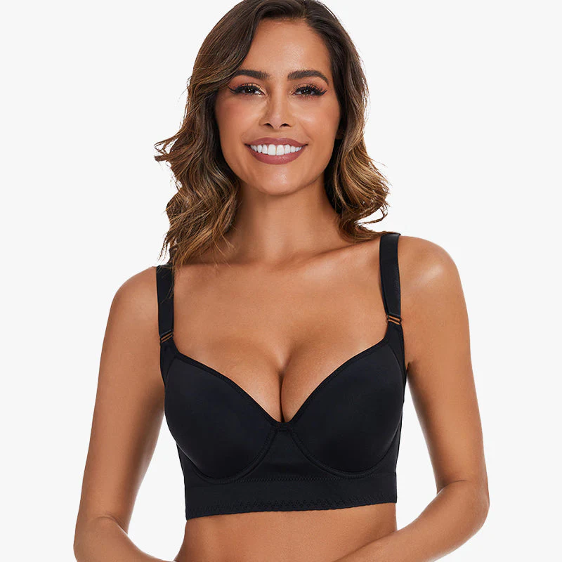 Push-Up Back Smoothing Bra-Black