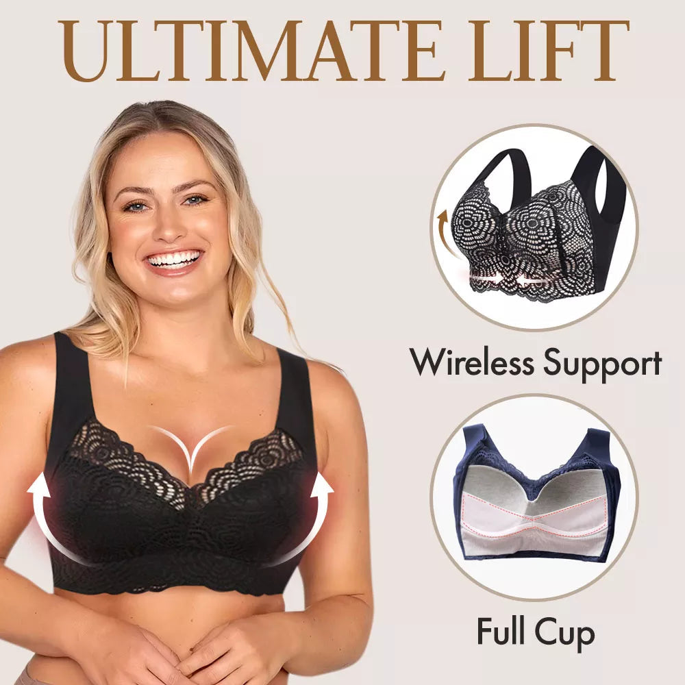 Air Ultimate Lift Stretch Seamless Lace Push Up Bra-Nude+Nude（Buy 1 Ge -  Woobilly