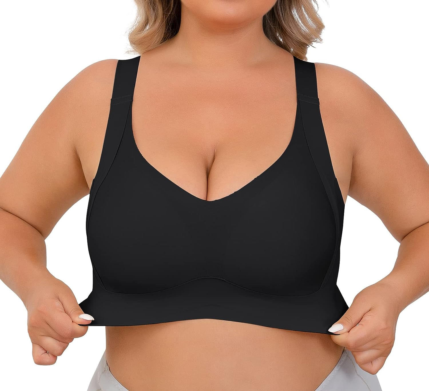 Seniorsbra®Enhanced W Support Adjustment Comfort Bra -Black