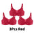 Plus Size Cooling Full Coverage Minimizer Bra -Red (3 Pack)