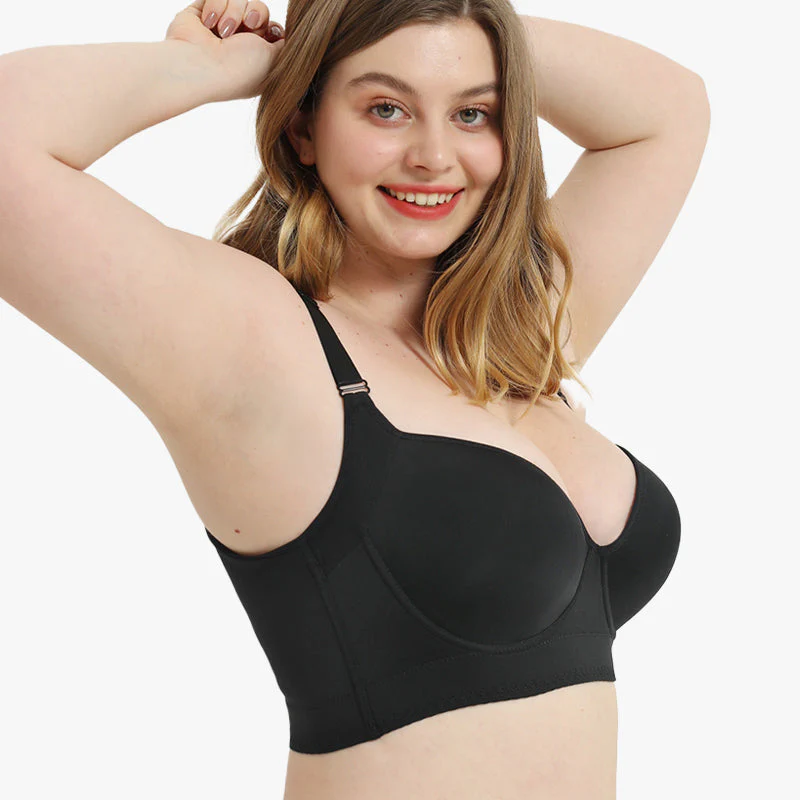 Push-Up Back Smoothing Bra-Black