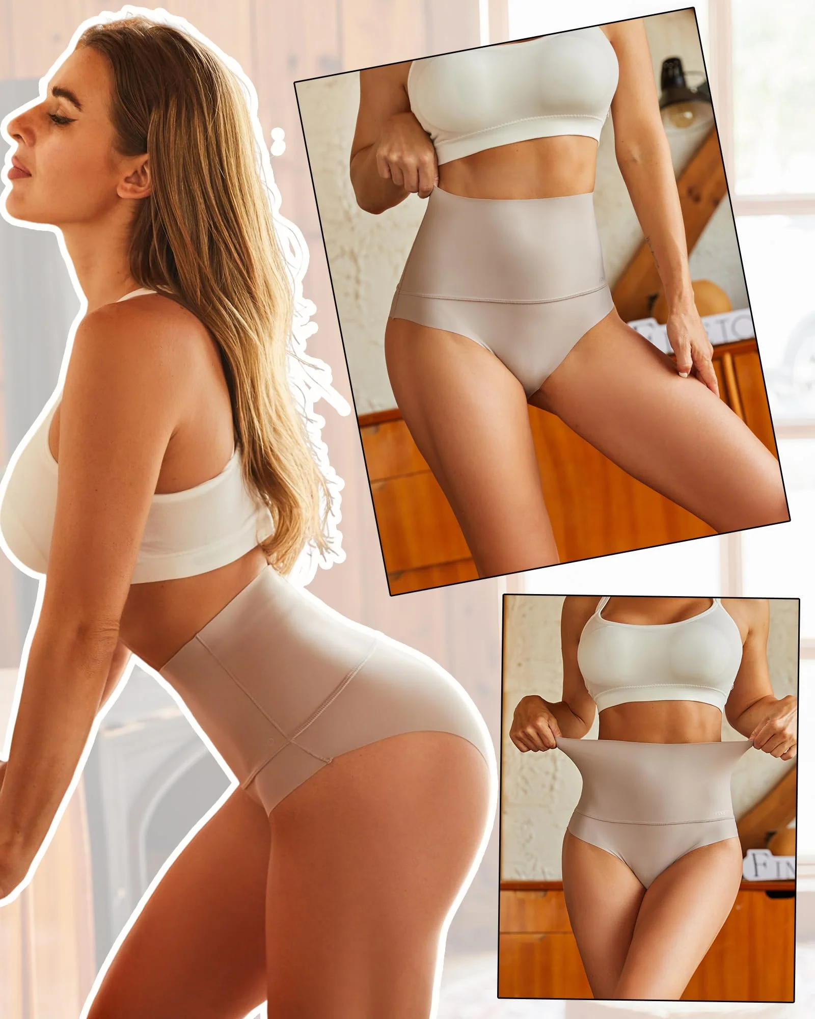 3-Pack High Waisted Tummy Control Briefs