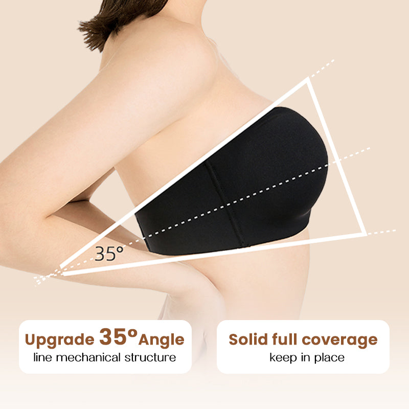 Full Support Non-Slip Convertible Bandeau Bra, Bandeau Bra with Support  (Skin,38/85D) : : Clothing, Shoes & Accessories