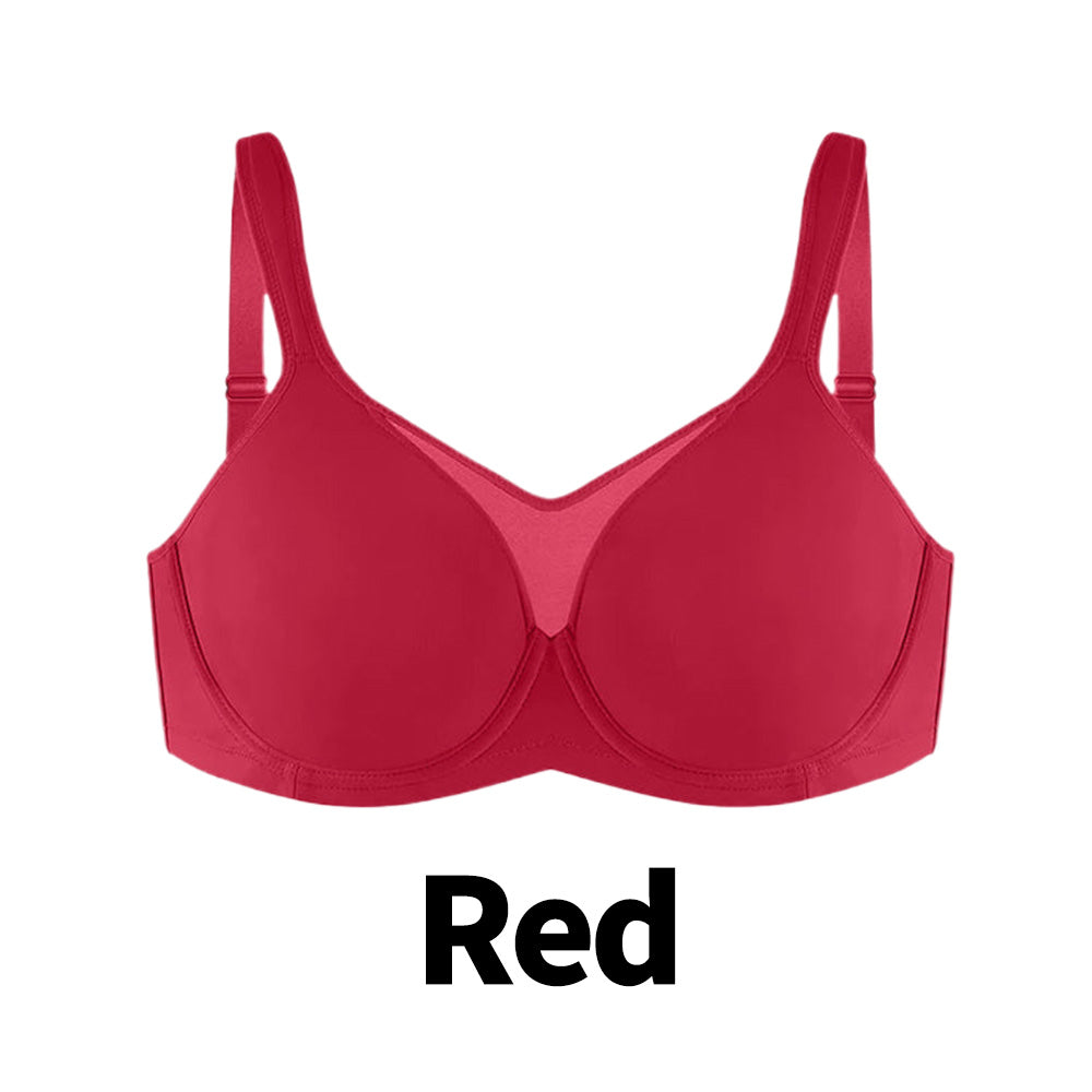 Plus Size Cooling Full Coverage Minimizer Bra -Red