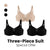 Plus Size Cooling Full Coverage Minimizer Bra -Skin+Black+Black (3 Pack)