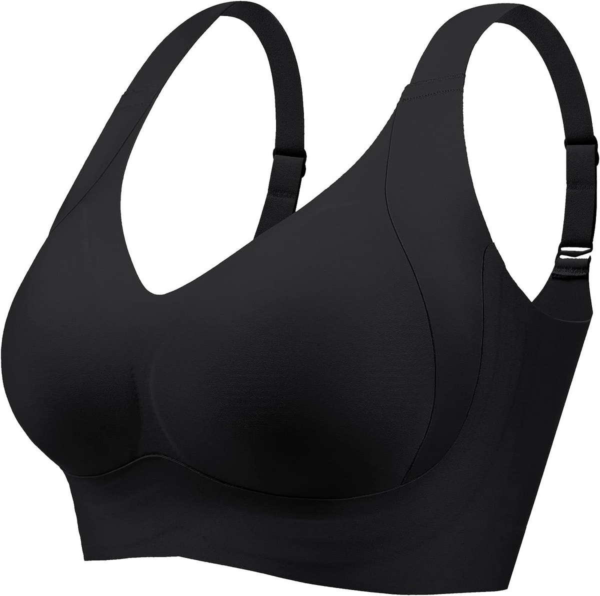 Seniorsbra®Enhanced W Support Adjustment Comfort Bra -Grey+Pink+Black (3 Pack)