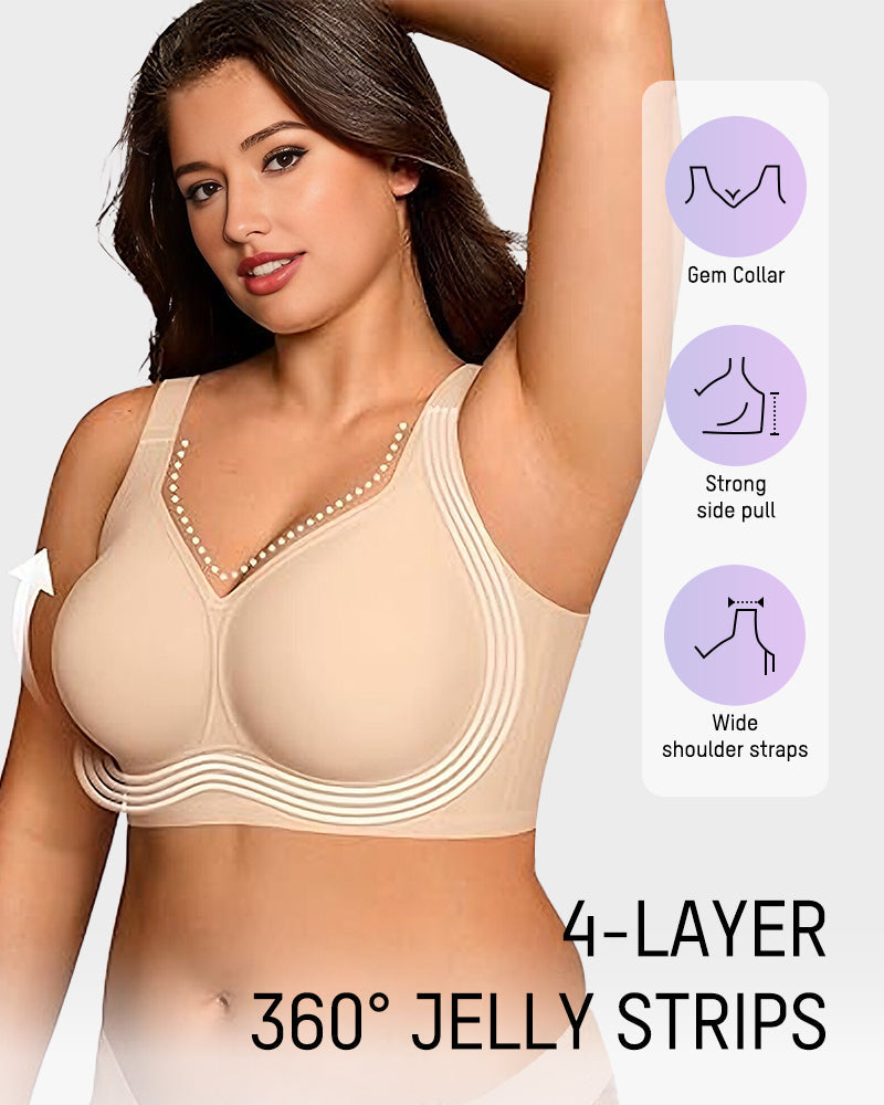 Seniorsbra® Plus Size Push Up Comfortable Wireless Full Coverage Jelly-Smoothing Bra