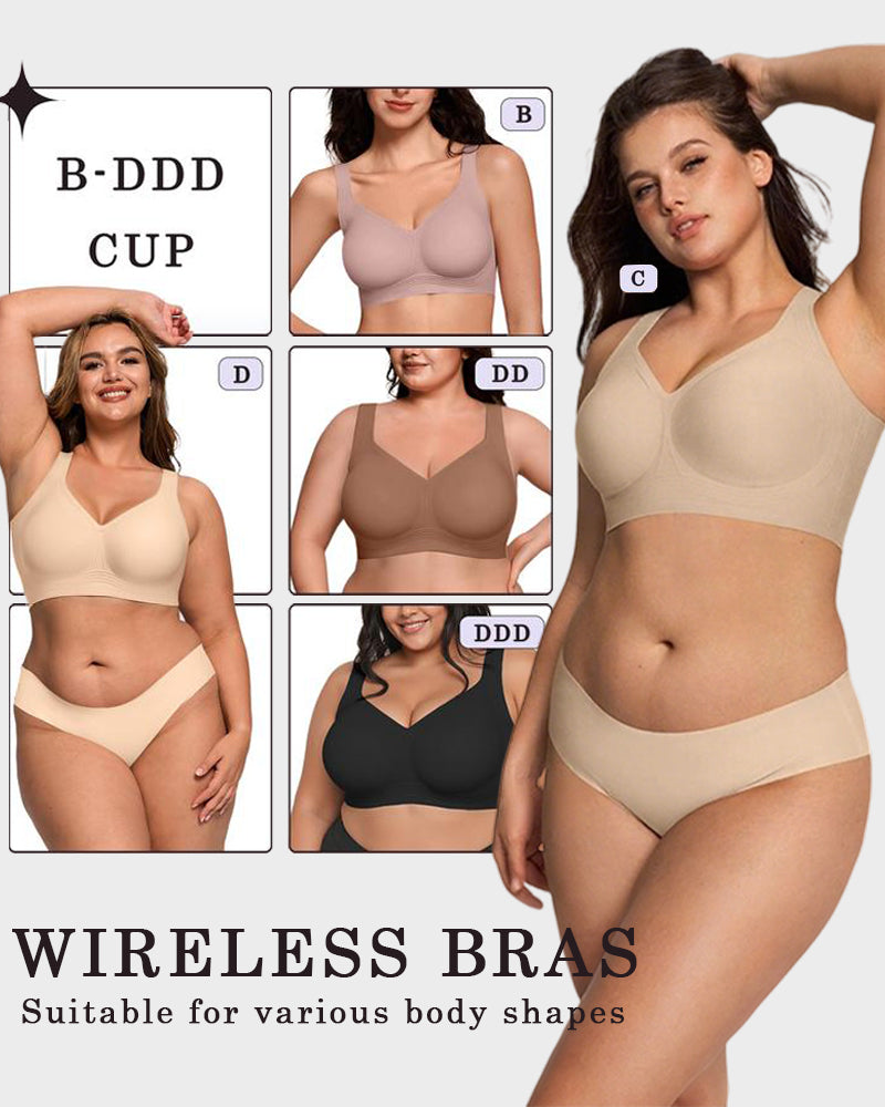 Seniorsbra® Plus Size Push Up Comfortable Wireless Full Coverage Jelly-Smoothing Bra