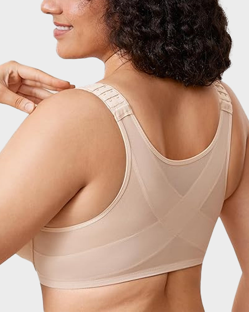 Seniorsbra®Front Closure Wireless Back Support Plunge Bra