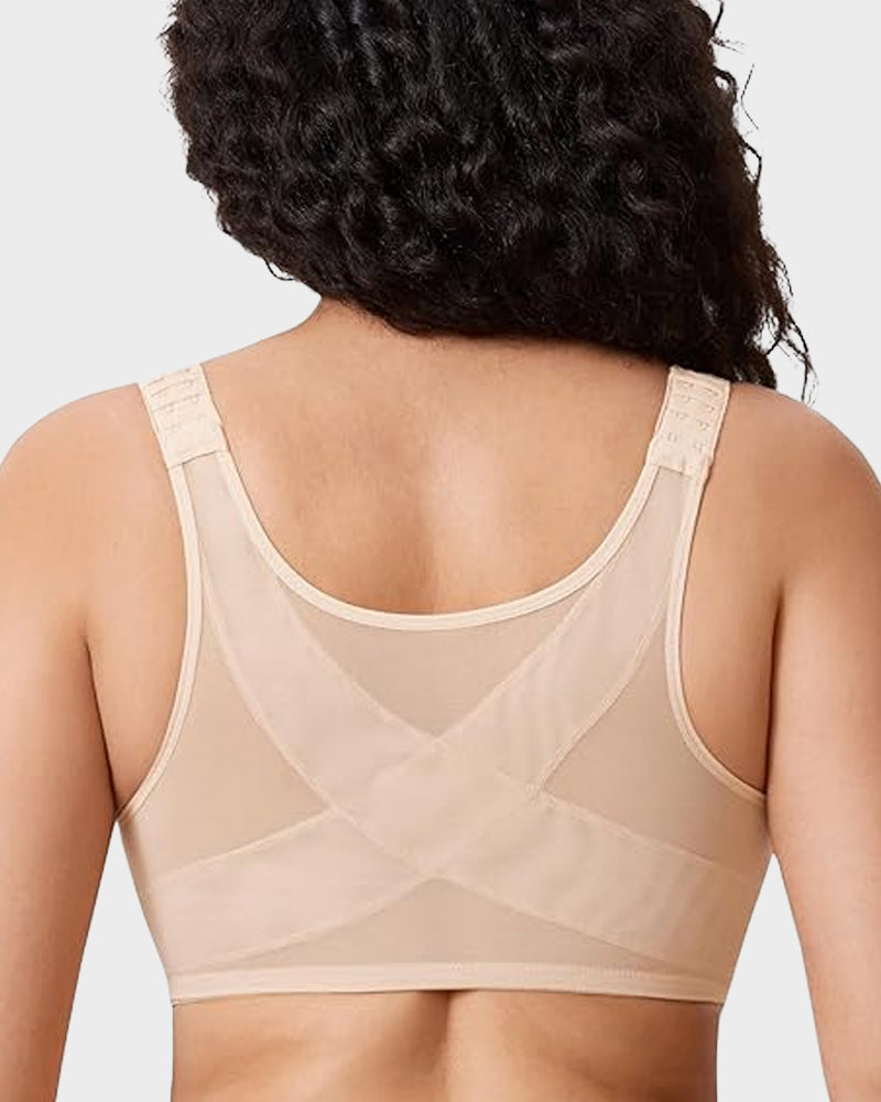 Seniorsbra®Front Closure Wireless Back Support Plunge Bra