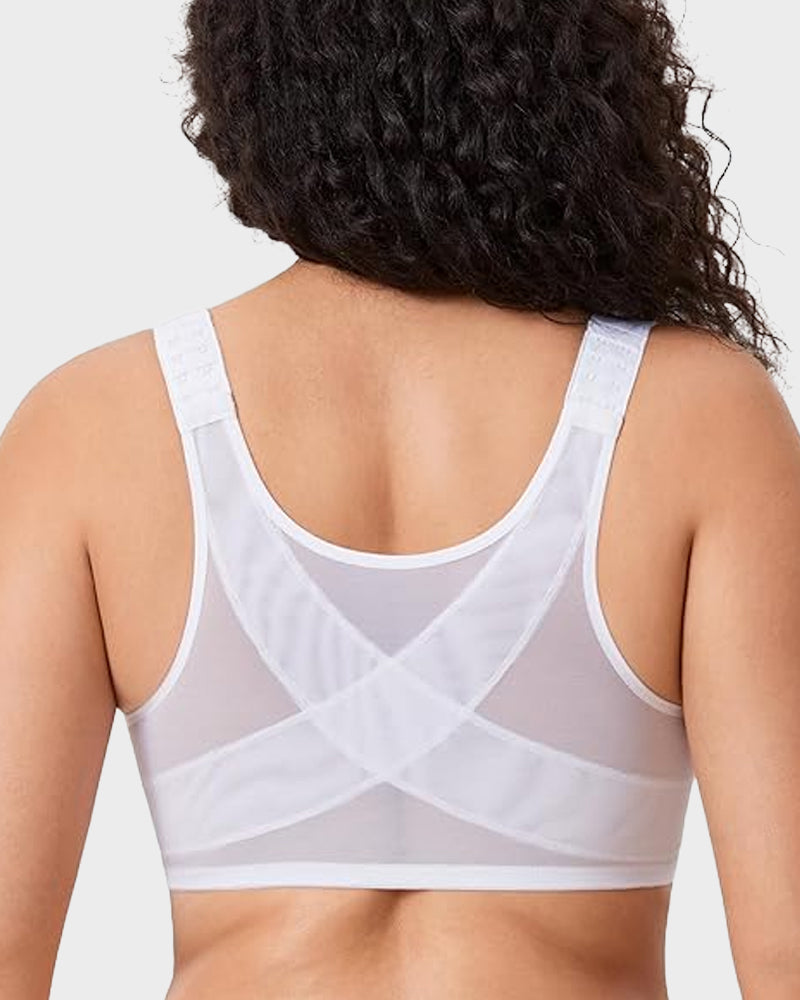 Seniorsbra®Front Closure Wireless Back Support Plunge Bra