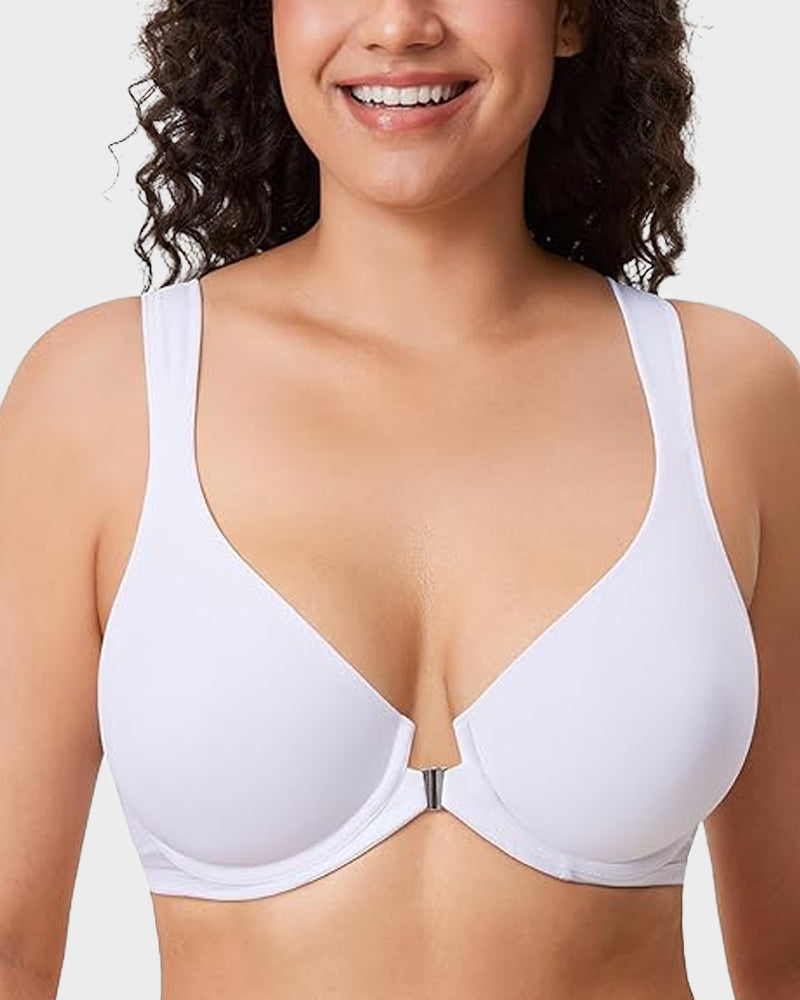Seniorsbra®Front Closure Wireless Back Support Plunge Bra