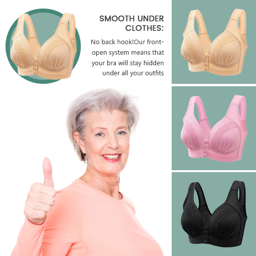 SENIORSBRA®2023 Front Button Breathable Skin-Friendly Cotton Bra-Skin