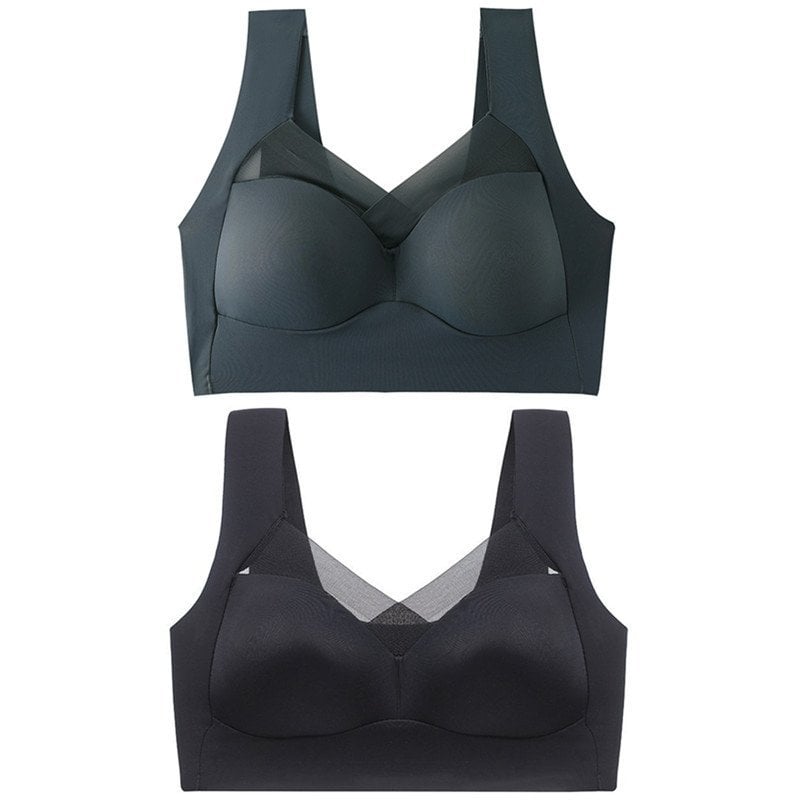 🔥Last Day Buy 1 Get 2 Free(Add 3 To The Cart)🔥-🔥Seamless Wireless Bras for Women Mesh Comfortable Padded Back Smoothing Bra
