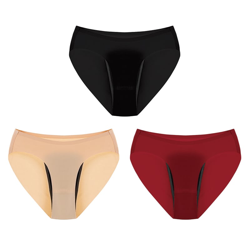 PAY 1 GET 3PACKS ❤️ Ice Silk Seamless One-piece 4-layer Leak-proof Physiological Panties