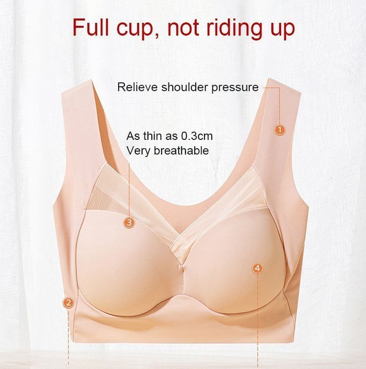 🔥Last Day Buy 1 Get 2 Free(Add 3 To The Cart)🔥-🔥Seamless Wireless Bras for Women Mesh Comfortable Padded Back Smoothing Bra