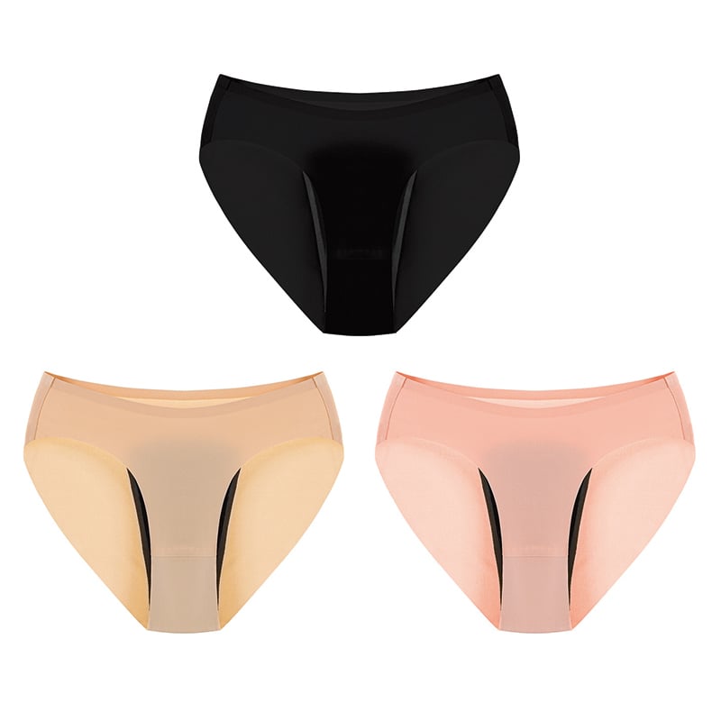 PAY 1 GET 3PACKS ❤️ Ice Silk Seamless One-piece 4-layer Leak-proof Physiological Panties