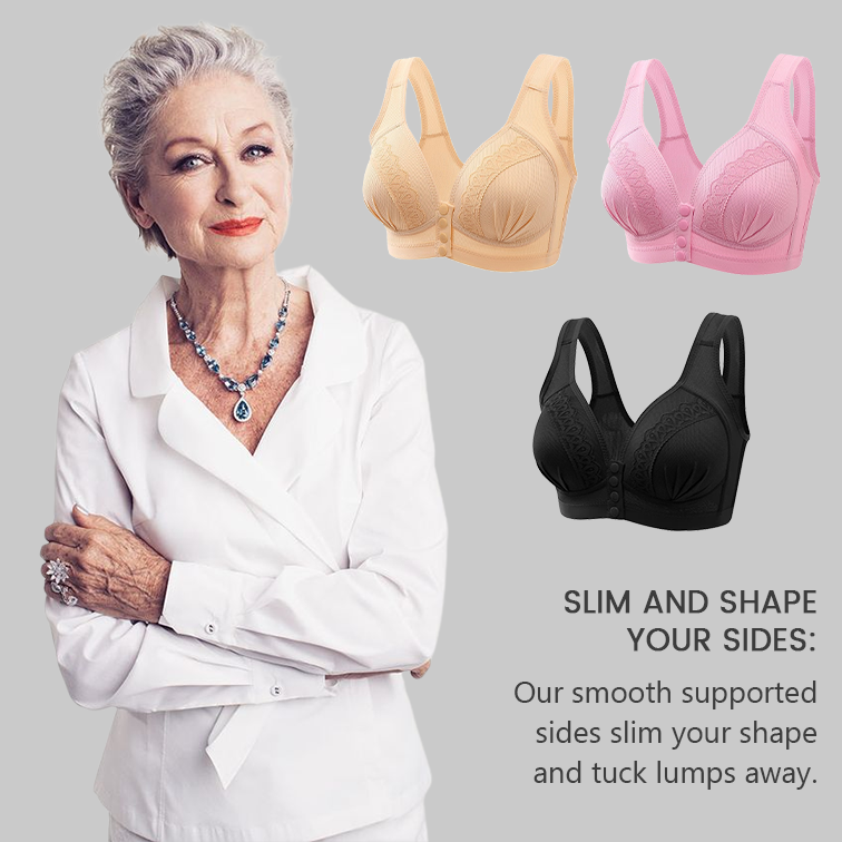 SENIORSBRA®2023 Front Button Breathable Skin-Friendly Cotton Bra(BUY 1 GET 2 FREE)