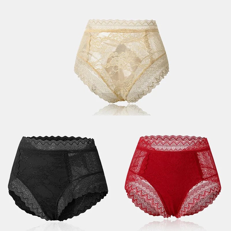 Pay 1 Get 3(3packs) Floral lace see-through panties