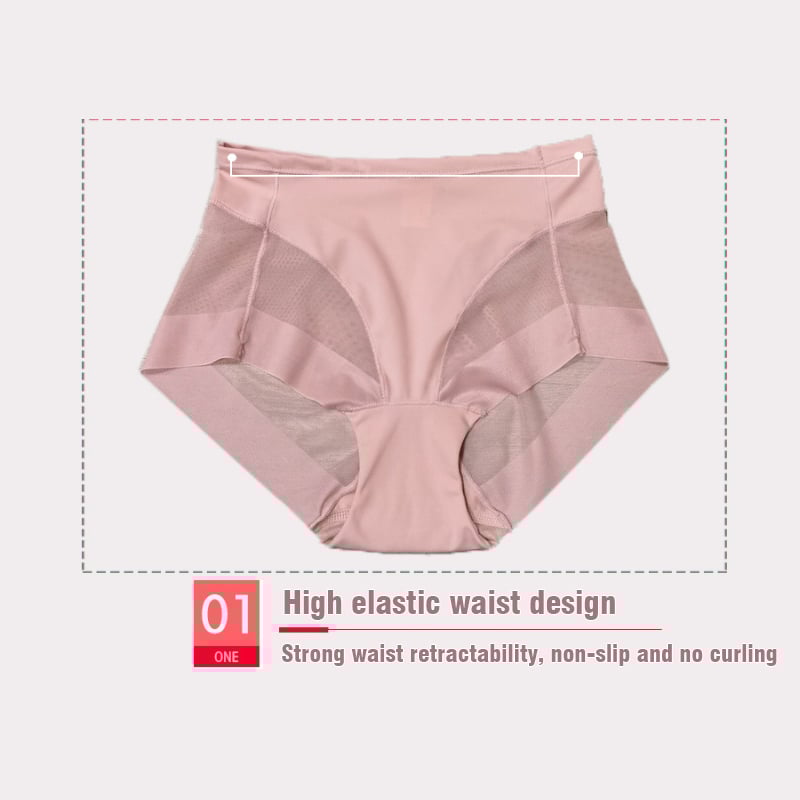 Pay 1 Get 4(4packs) High Waist Ice Silk Seamless Shaping Briefs--Last Day 49% OFF