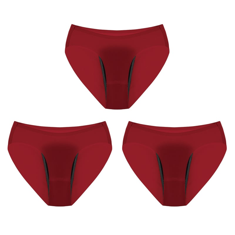 PAY 1 GET 3PACKS ❤️ Ice Silk Seamless One-piece 4-layer Leak-proof Physiological Panties